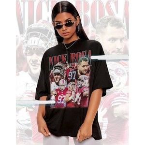 Vintage Nick Bosa Shirt, Football Shirt, Classic 90s Graphic Tee, Unisex
